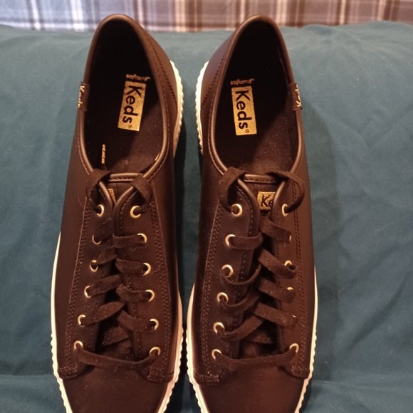 Keds Triple Kick AMP Leather, Black 11M Black Laces, Platform Sneaker NWOT - Picture 2 of 5